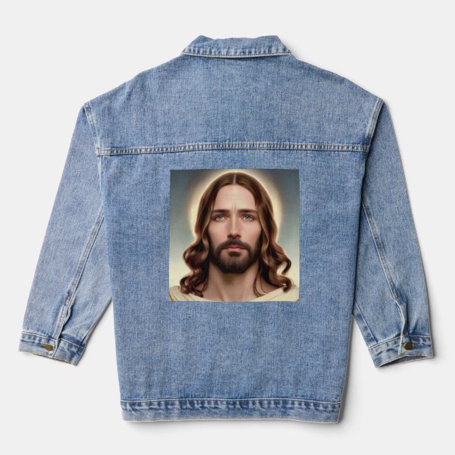 Jesus Son of God - Christian Denim Jacket (Back)