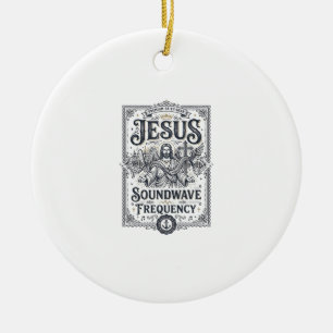 Jesus Soundwave Frequency Jesus Soundwave Frequenc Ceramic Tree Decoration