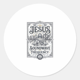 Jesus Soundwave Frequency Jesus Soundwave Frequenc Classic Round Sticker