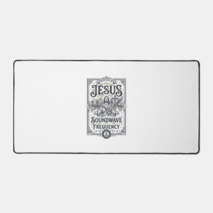 Jesus Soundwave Frequency Jesus Soundwave Frequenc Desk Mat