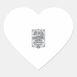 Jesus Soundwave Frequency Jesus Soundwave Frequenc Heart Sticker