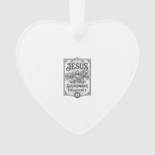 Jesus Soundwave Frequency Jesus Soundwave Frequenc Ornament