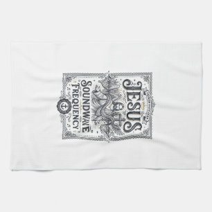 Jesus Soundwave Frequency Jesus Soundwave Frequenc Tea Towel