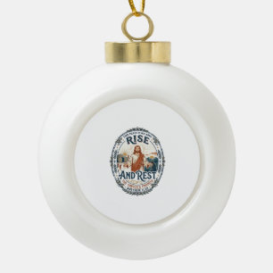 Jesus Sourdough Bread Community Shirt Faith Based Ceramic Ball Christmas Ornament