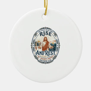 Jesus Sourdough Bread Community Shirt Faith Based Ceramic Tree Decoration