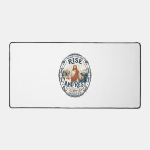 Jesus Sourdough Bread Community Shirt Faith Based  Desk Mat