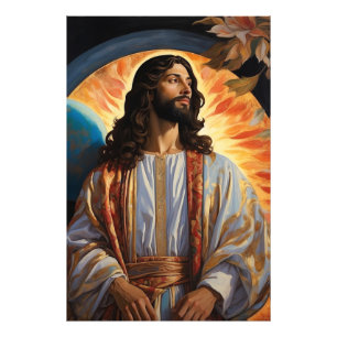 *~* Jesus Space Universe Earth Light Heal AP50 Photo Print