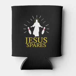 Jesus Spares Funny Christian Bowling Can Cooler