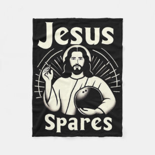 Jesus Spares Mens Womens Kids Ten Pin Bowling Fleece Blanket