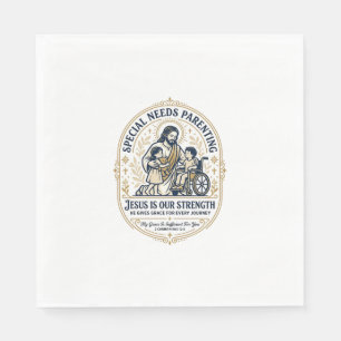 Jesus Special Needs Parenting Shirt Faith Based De Napkin