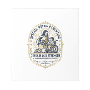 Jesus Special Needs Parenting Shirt Faith Based De Notepad