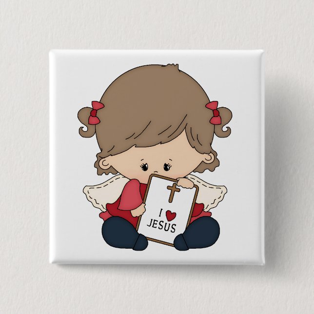 Jesus- Square Button (Front)