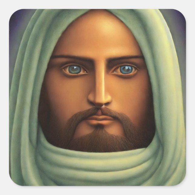Jesus Square Sticker (Front)