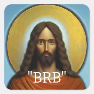 Jesus Square Sticker