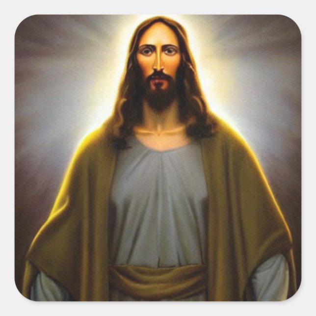 Jesus Square Sticker (Front)