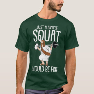 Jesus Squat Christmas Gym Lifting Fitness Workout T-Shirt