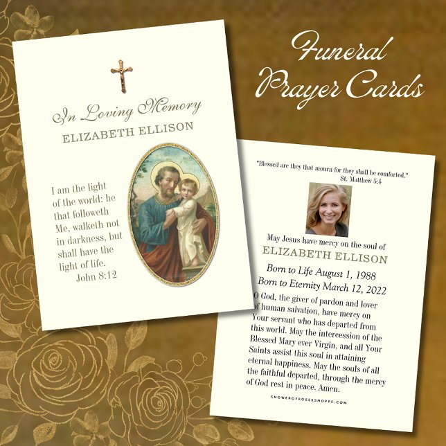 Jesus St. Joseph Scripture Funeral Prayer Card (Creator Uploaded)