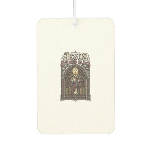 Jesus Stained Glass Jesus Stained Glass Cathedral Car Air Freshener