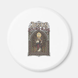 Jesus Stained Glass Jesus Stained Glass Cathedral Magnet