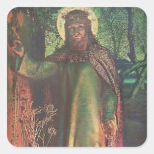 Jesus Stands at the Door and Knocks Square Sticker