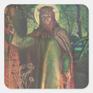 Jesus Stands at the Door and Knocks Square Sticker