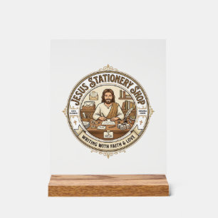 Jesus Stationery Shop Jesus Stationery Shop Christ Acrylic Sign