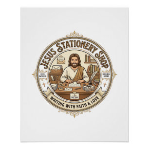 Jesus Stationery Shop Jesus Stationery Shop Christ Poster