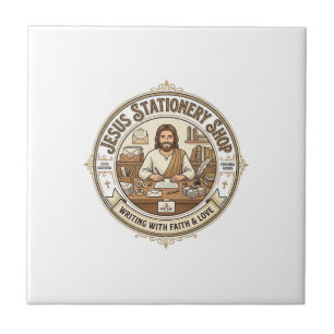 Jesus Stationery Shop Jesus Stationery Shop Christ Tile