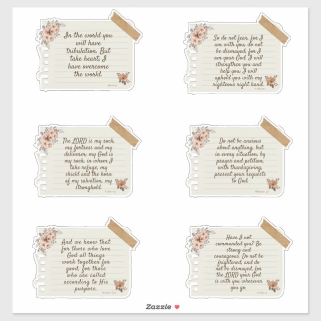 Jesus Sticker, Bible Verse, Sticker, Quote Sticker (Sheet)