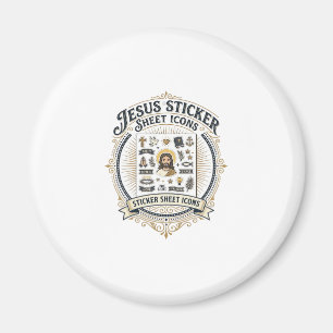 Jesus Sticker Sheet Icons Jesus Sticker Sheet Icon Magnet
