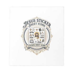 Jesus Sticker Sheet Icons Jesus Sticker Sheet Icon Notepad
