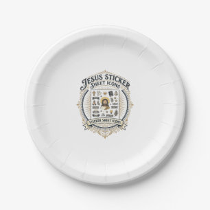 Jesus Sticker Sheet Icons Jesus Sticker Sheet Icon Paper Plate