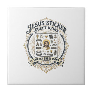 Jesus Sticker Sheet Icons Jesus Sticker Sheet Icon Tile