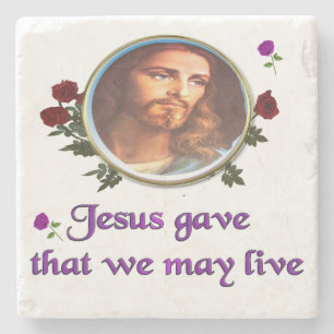 Jesus stone coaster