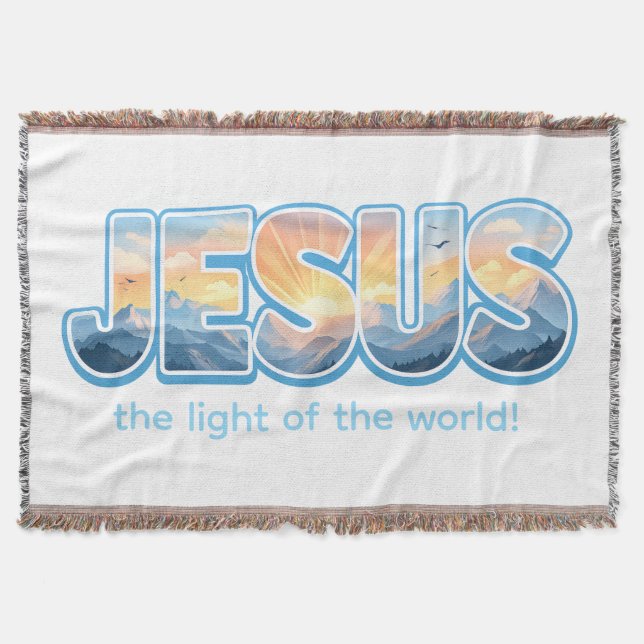 Jesus Sunrise Throw Blanket (Front)