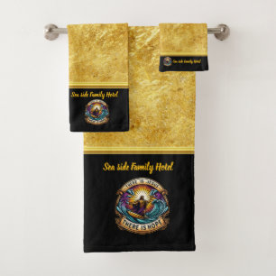 Jesus Surfing Brings Endless Faithful Joy B Bath Towel Set