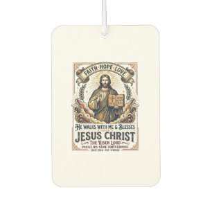 Jesus Surfing T-Shirt Inspirational Faith Car Air Freshener