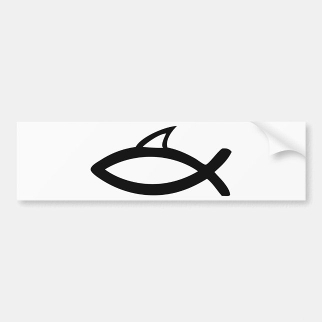 jesus symbol fun bumper sticker (Front)
