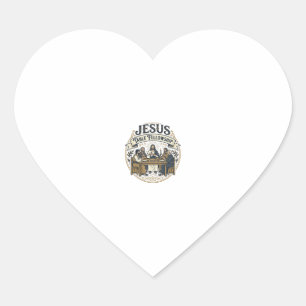 Jesus Table Fellowship Jesus Table Fellowship Chri Heart Sticker