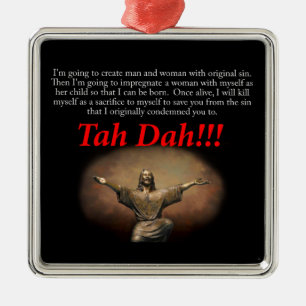 Jesus.  Tah Dah!!! Metal Tree Decoration