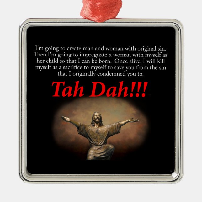 Jesus.  Tah Dah!!! Metal Tree Decoration (Front)