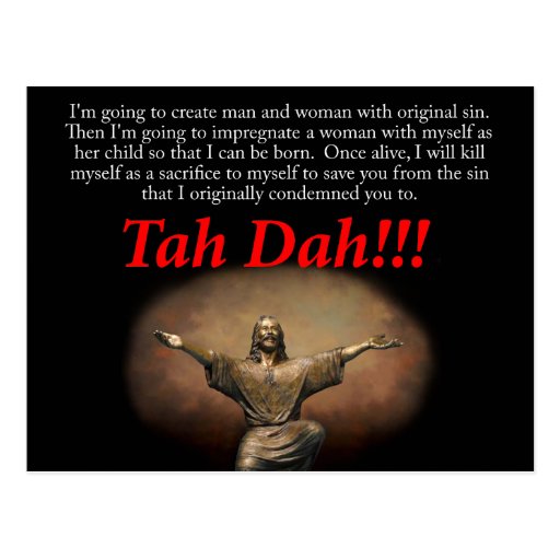 Jesus. Tah Dah!!! Postcard | Zazzle