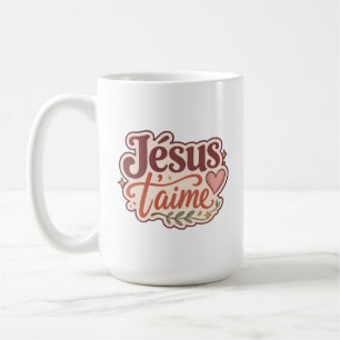 Jésus T'aime French Christian Gift Jesus Loves You Coffee Mug