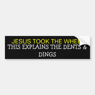 Jesus take the wheel bumper sticker