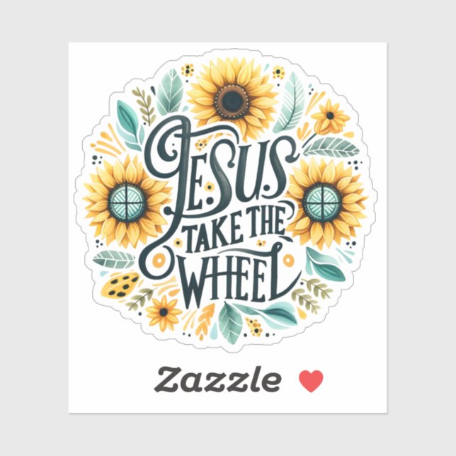 Jesus Take the Wheel - Faith Sticker (Sheet)