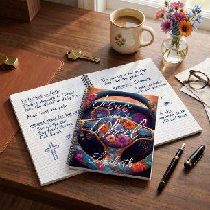 Jesus take the wheel floral custom journal