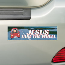 Jesus Take The Wheel Funny Cartoon Christian