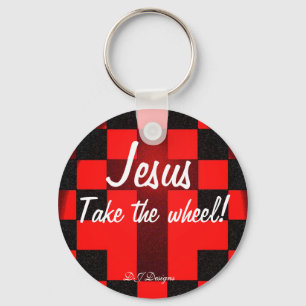 Jesus Take the Wheel Keychain