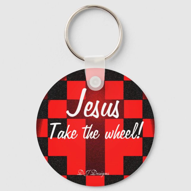 Jesus Take the Wheel Keychain (Front)