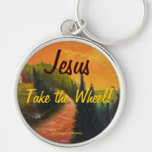 Jesus Take the Wheel Keychain